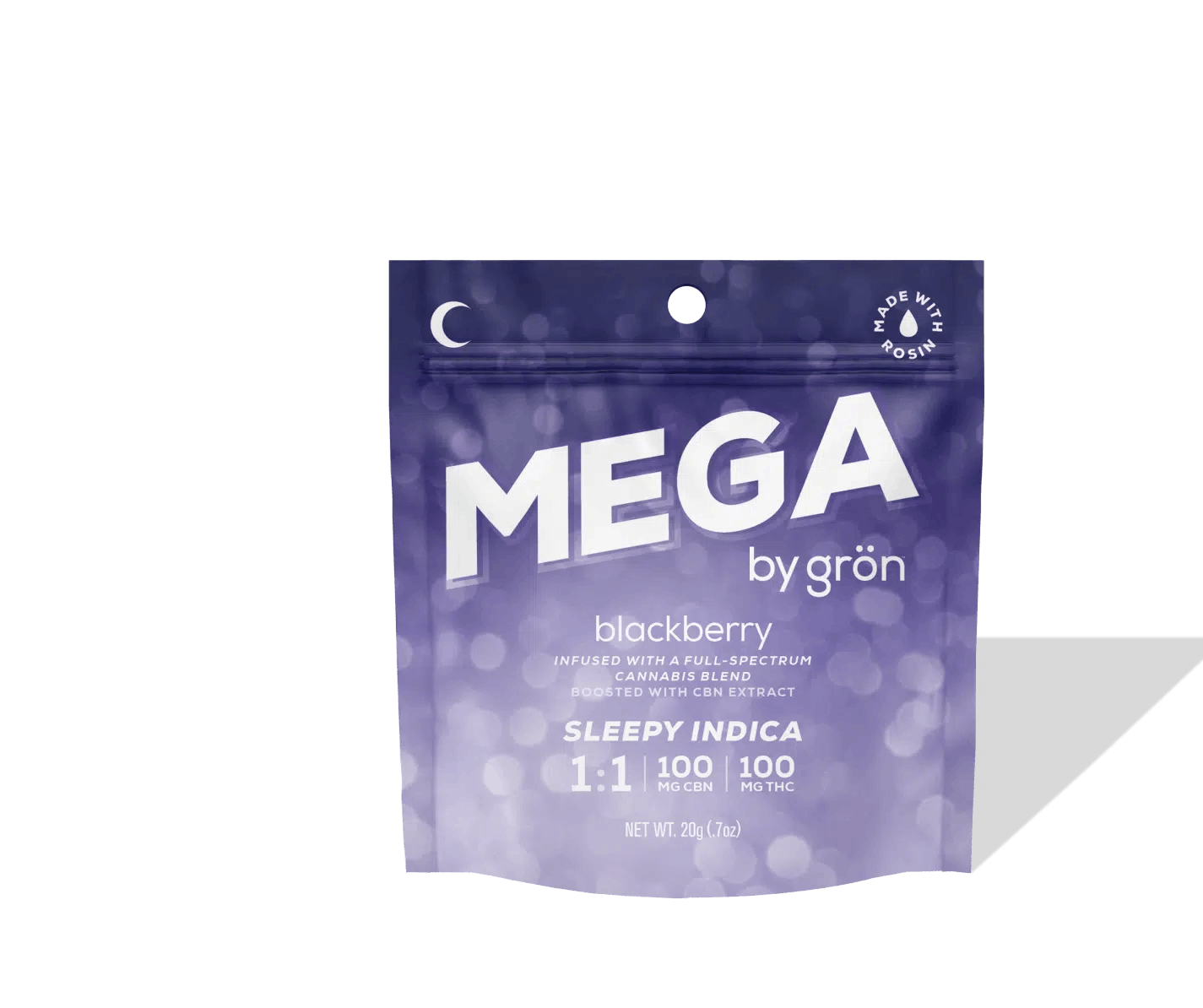 Gron 1:1 CBN/THC Mega Pearl Gummy | 100mg (1pk) | Blackberry