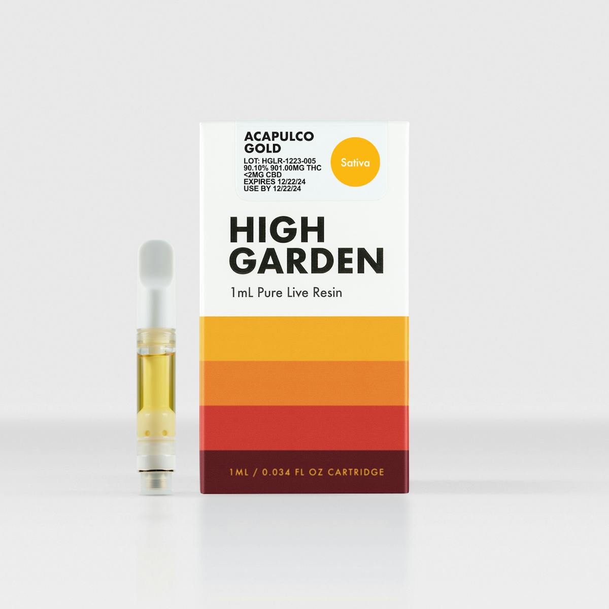 Photo of High Garden | Acapulco Gold Live Resin | 1g Cartridge