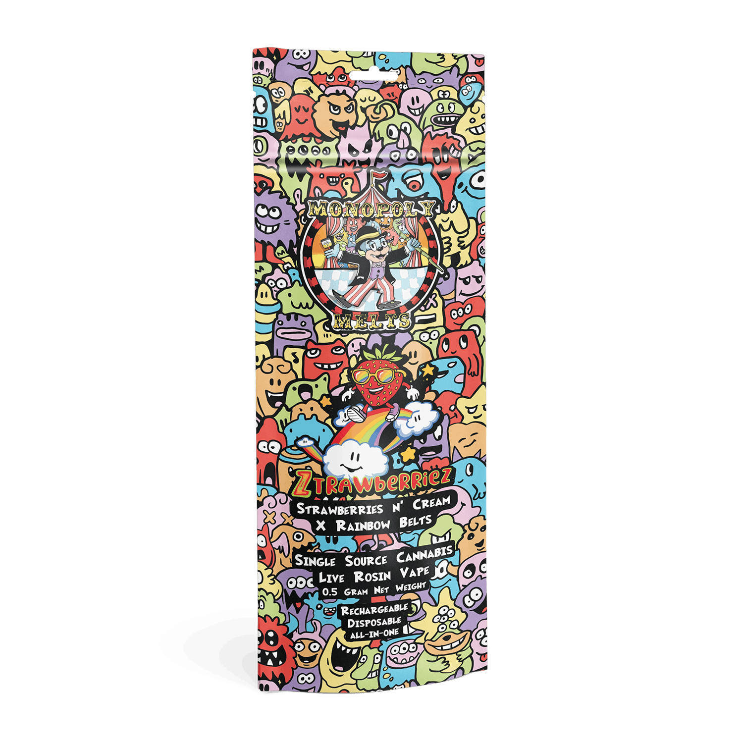 Monopoly Melts - .5g Live Rosin Disposable - Zstrawberriez