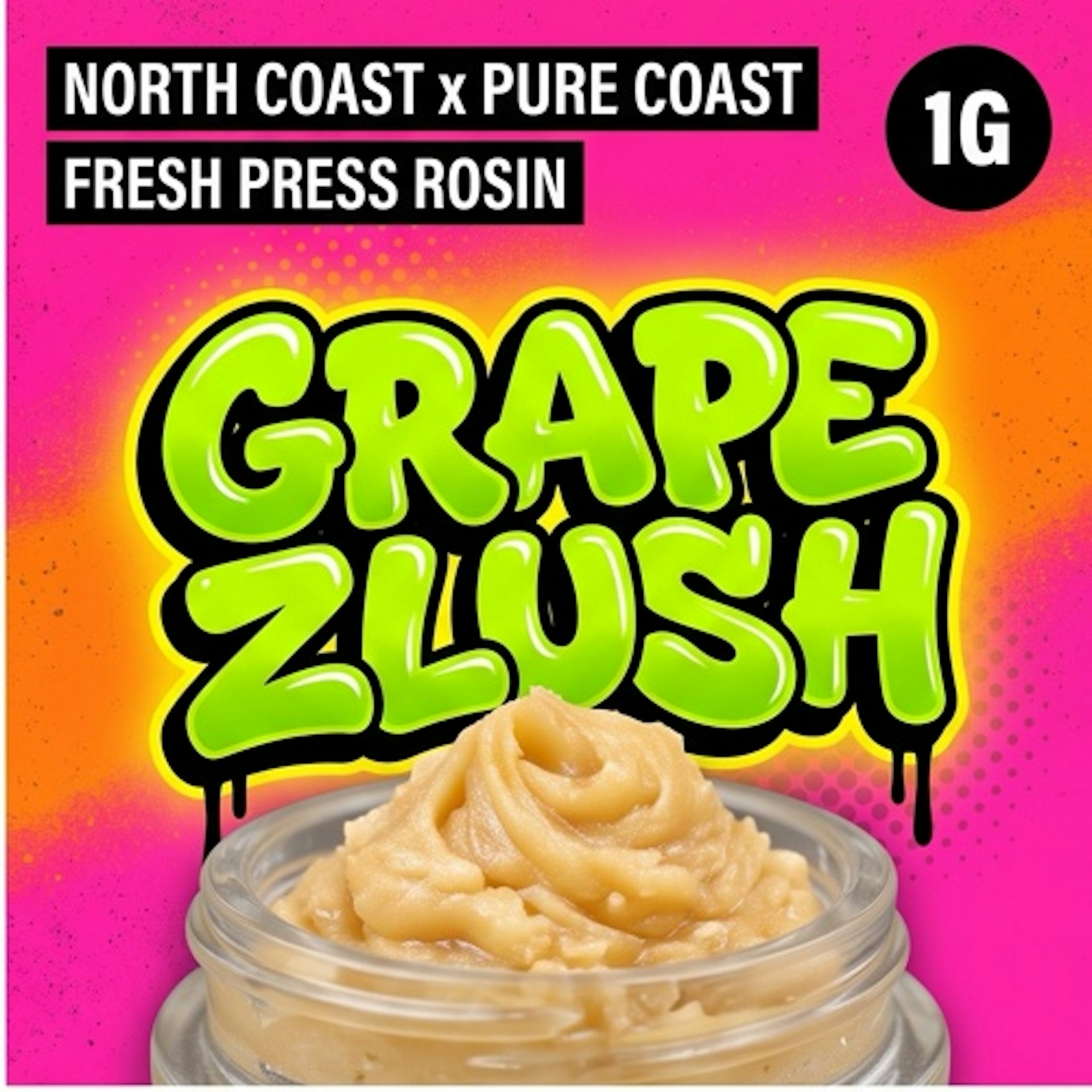 North Coast x Pure Coast - Grape Zlush Tier 2 Fresh Press Rosin