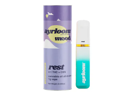 Ayrloom Mood | Rest | 4:1 THC / CBN Disposable | 1g-1