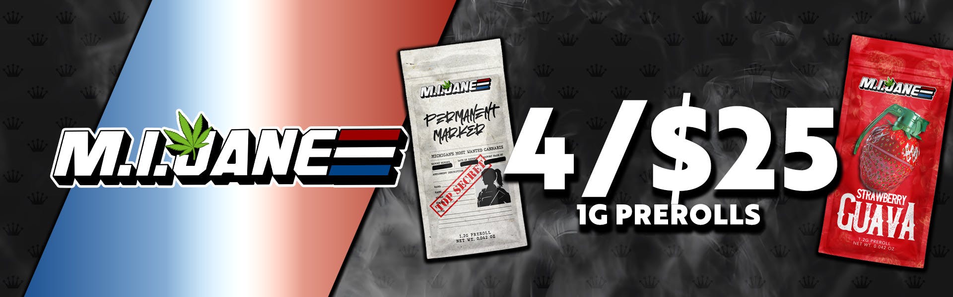 M.I. Jane 1g Prerolls - 4/$25