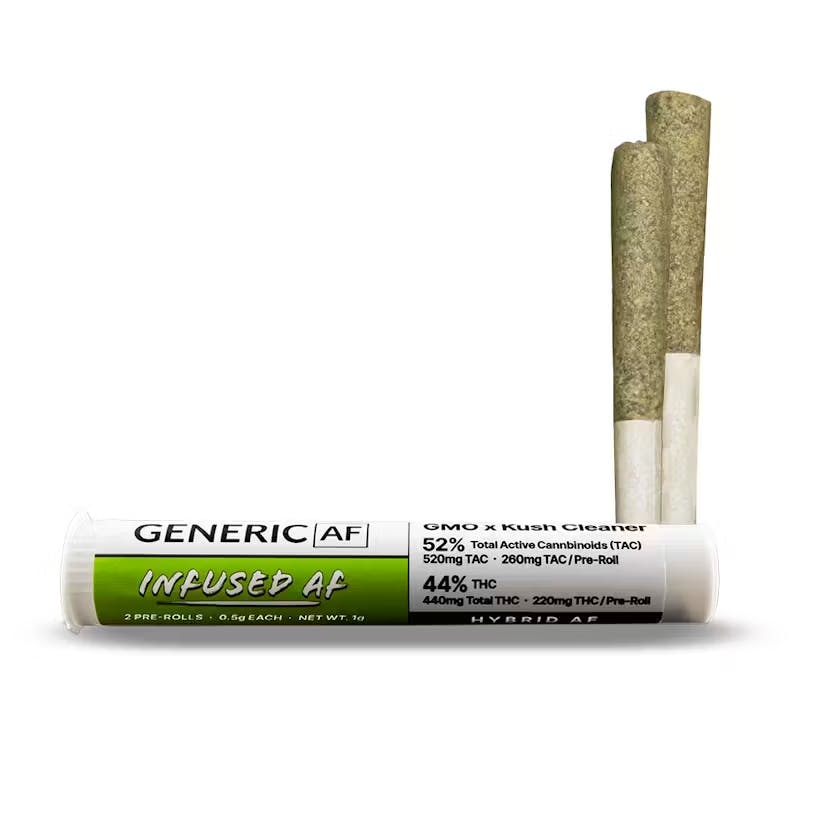 Generic AF | GMO x Kush Cleaner | Infused | 2ct | 1g