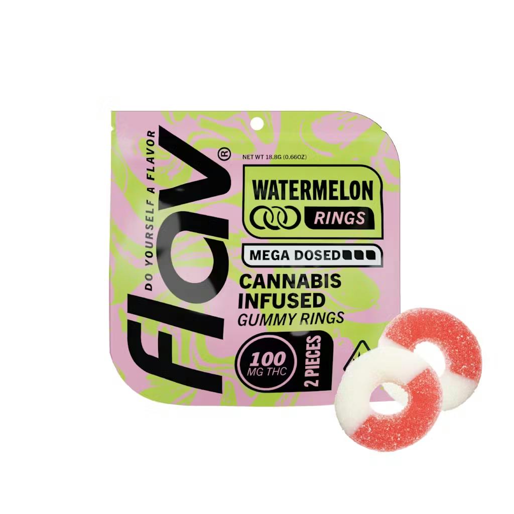 Flav - 100mg Gummies - Watermelon Rings 2-Pack