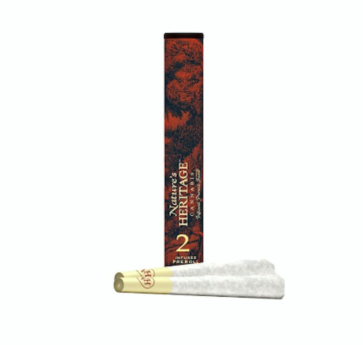 Photo of Nature’s Heritage Chem Fruit 0.5g 2pk Bubble Hash Infused Preroll