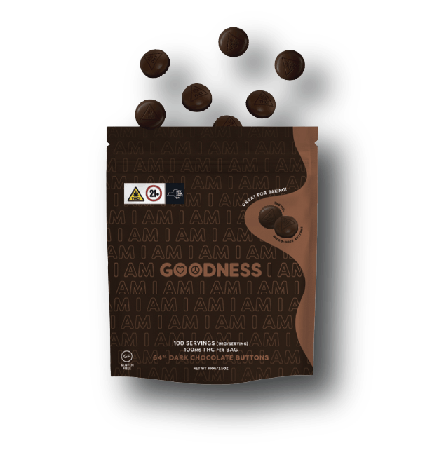 Photo of I Am Goodness | Dark Chocolate Buttons | 100mg 100pk