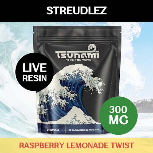 Tsunami | Streudlez Live Resin Gummies | 300mg (10pk)-2
