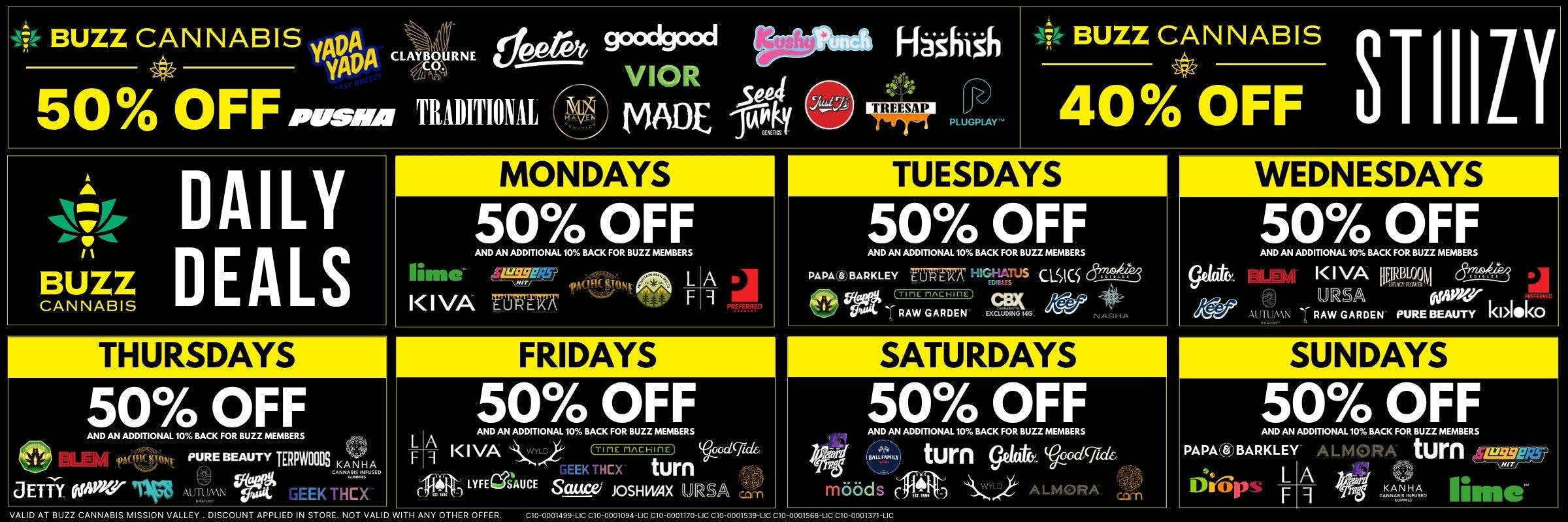 Daily Deals at BUZZ Mission Valley