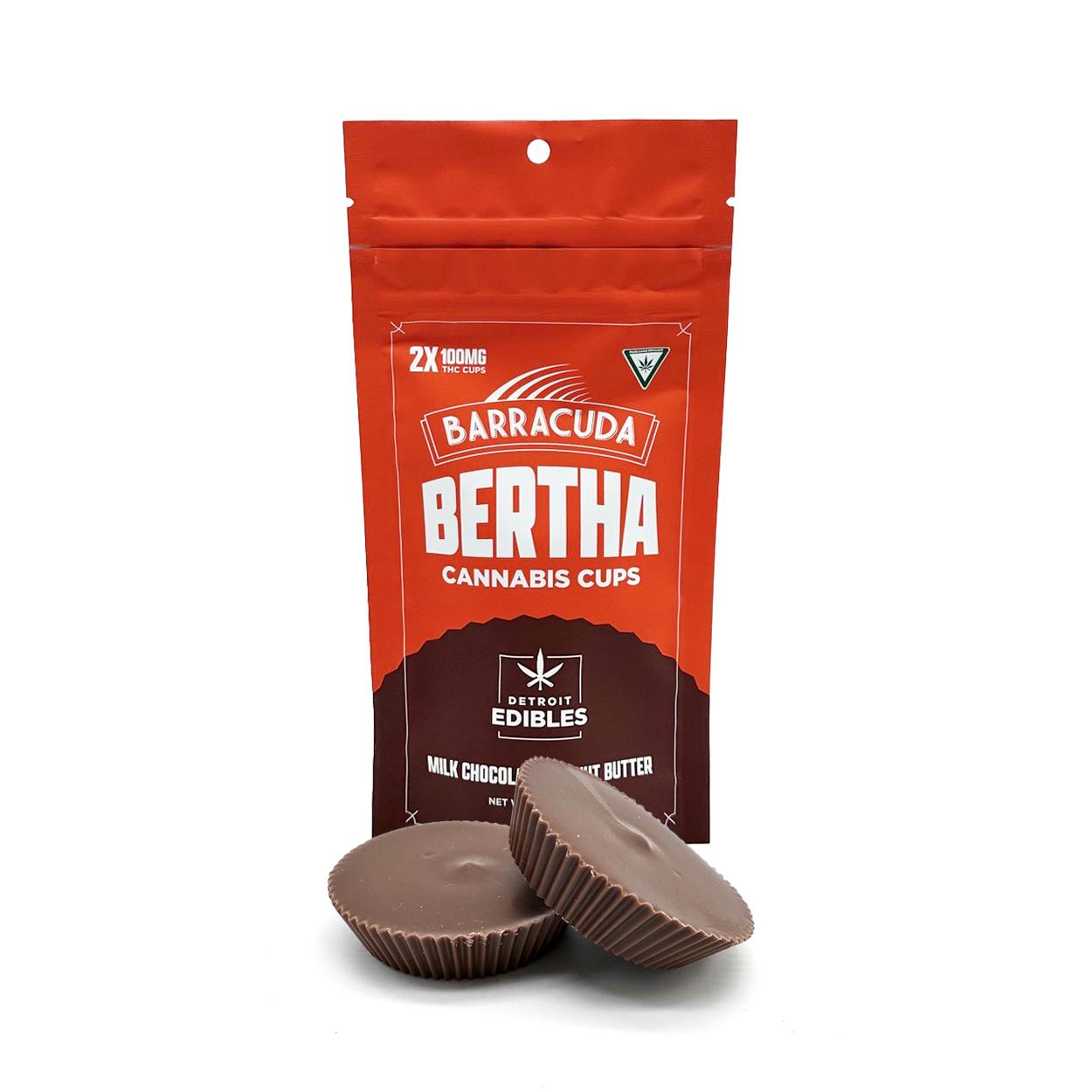 Detroit Edibles | Barracuda Bertha Cups - 200mg - Milk Chocolate Peanut Butter