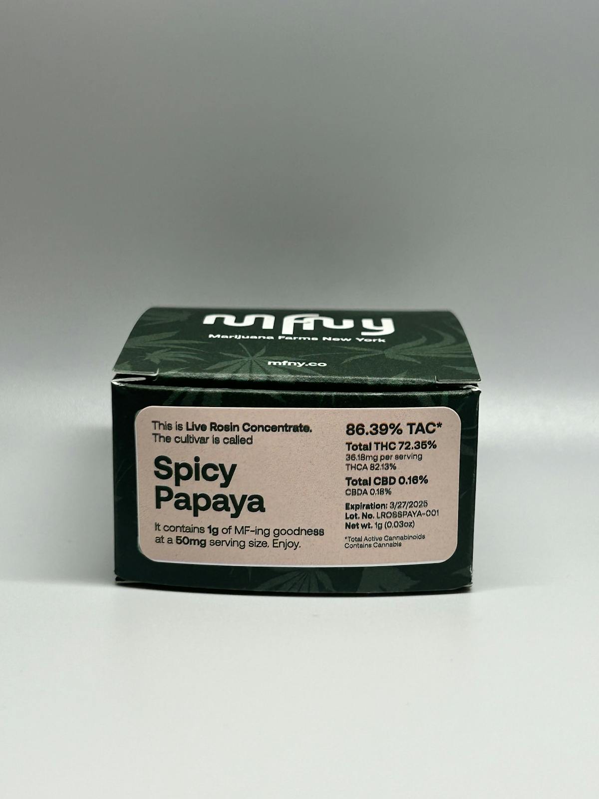 Photo of MFNY – Spicy Papaya Live Resin Badder