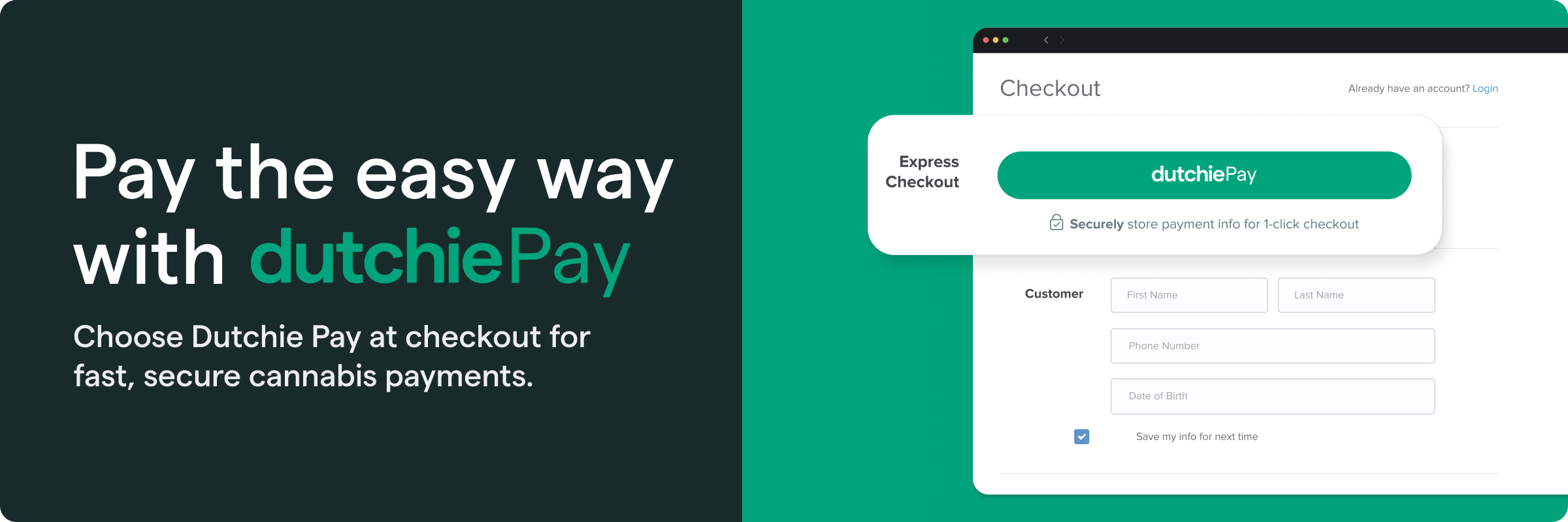 Dutchie Pay - Cannabis Payment Processing