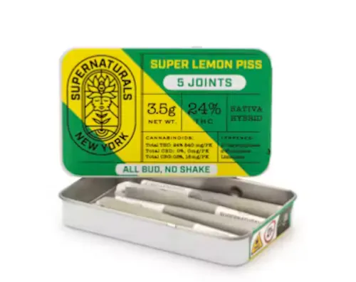 SUPERNATURALS | SUPER LEMON PISS | PRE-ROLLS | 3.5G(5PK)-active
