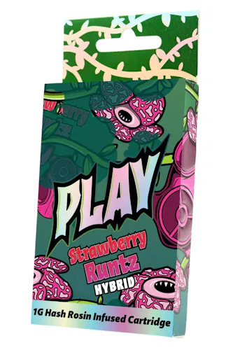 Play Strawberry Runtz Hash Rosin Infused Cartridge Rec-active