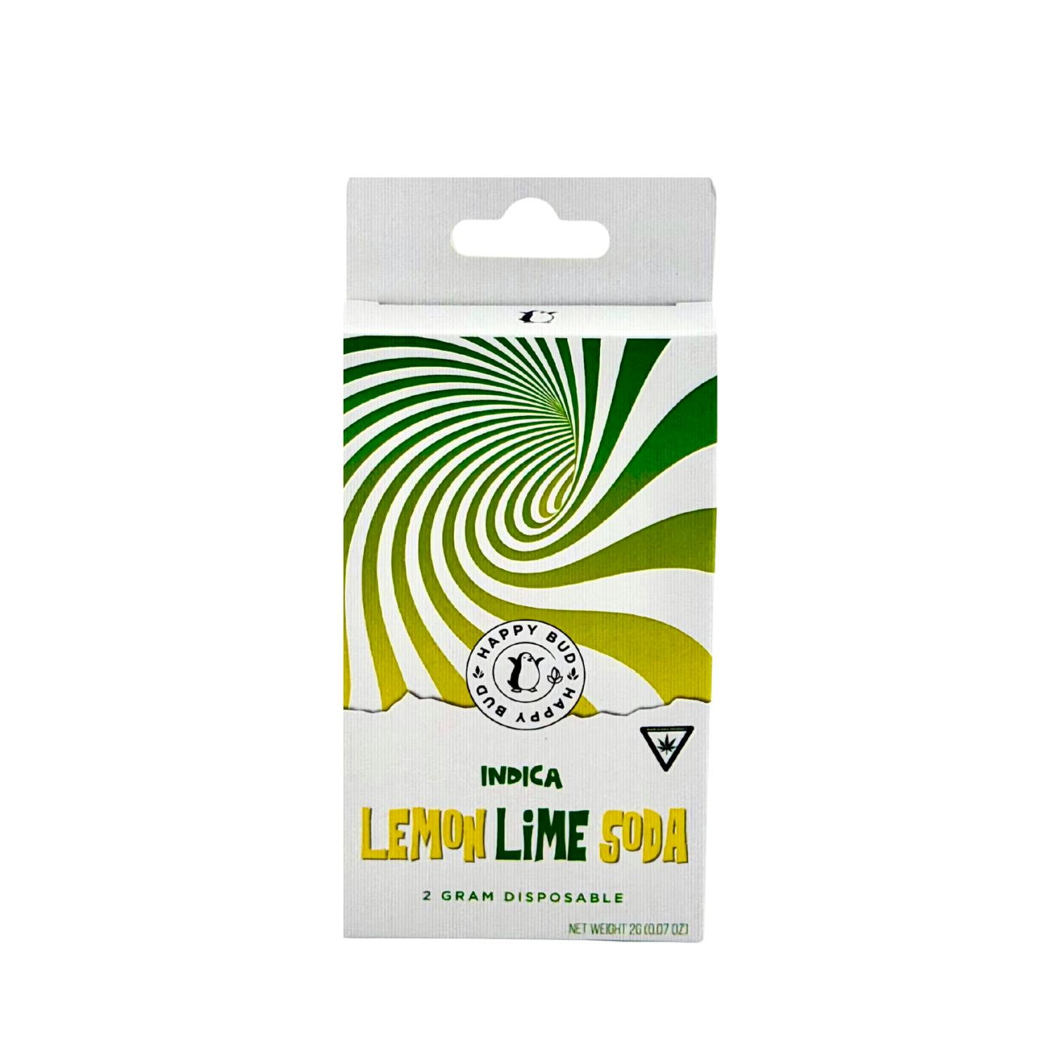 Happy Bud - Disposable Vape - (2g) - Indica - **LEMON LIME** (2/$18)