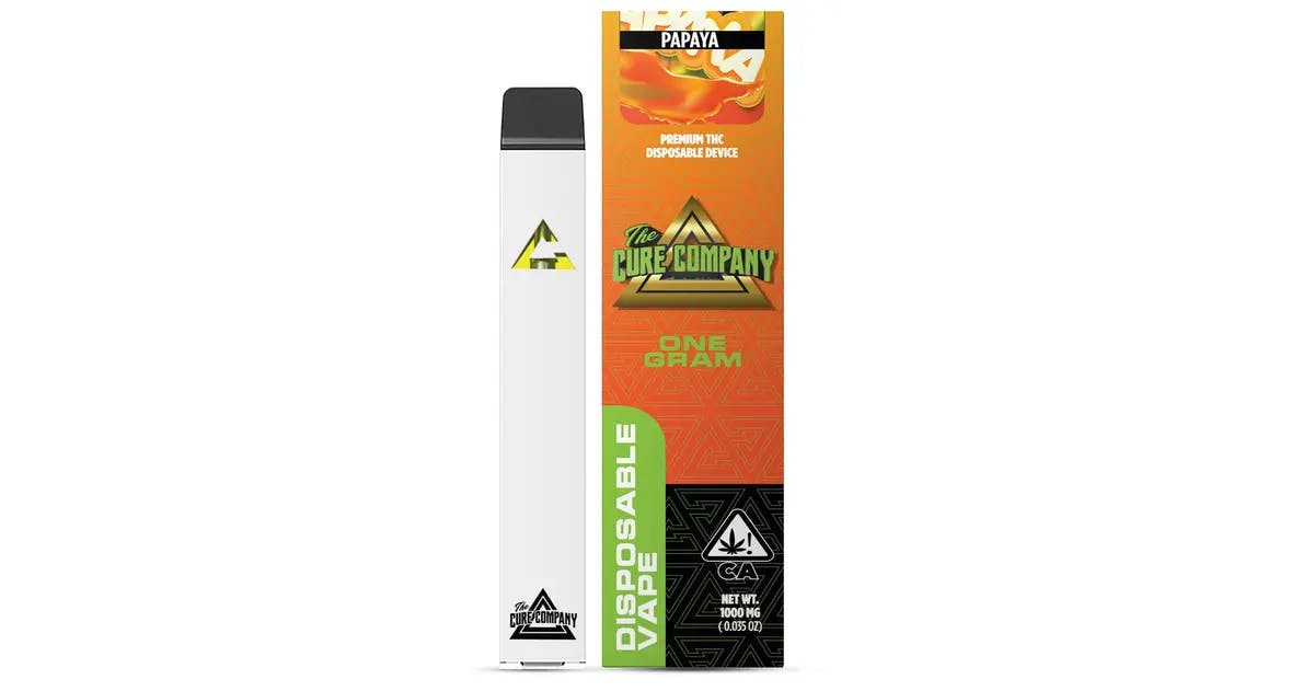 The Cure Company - Papaya - Disposable Vape - 1g | Fyre Ants
