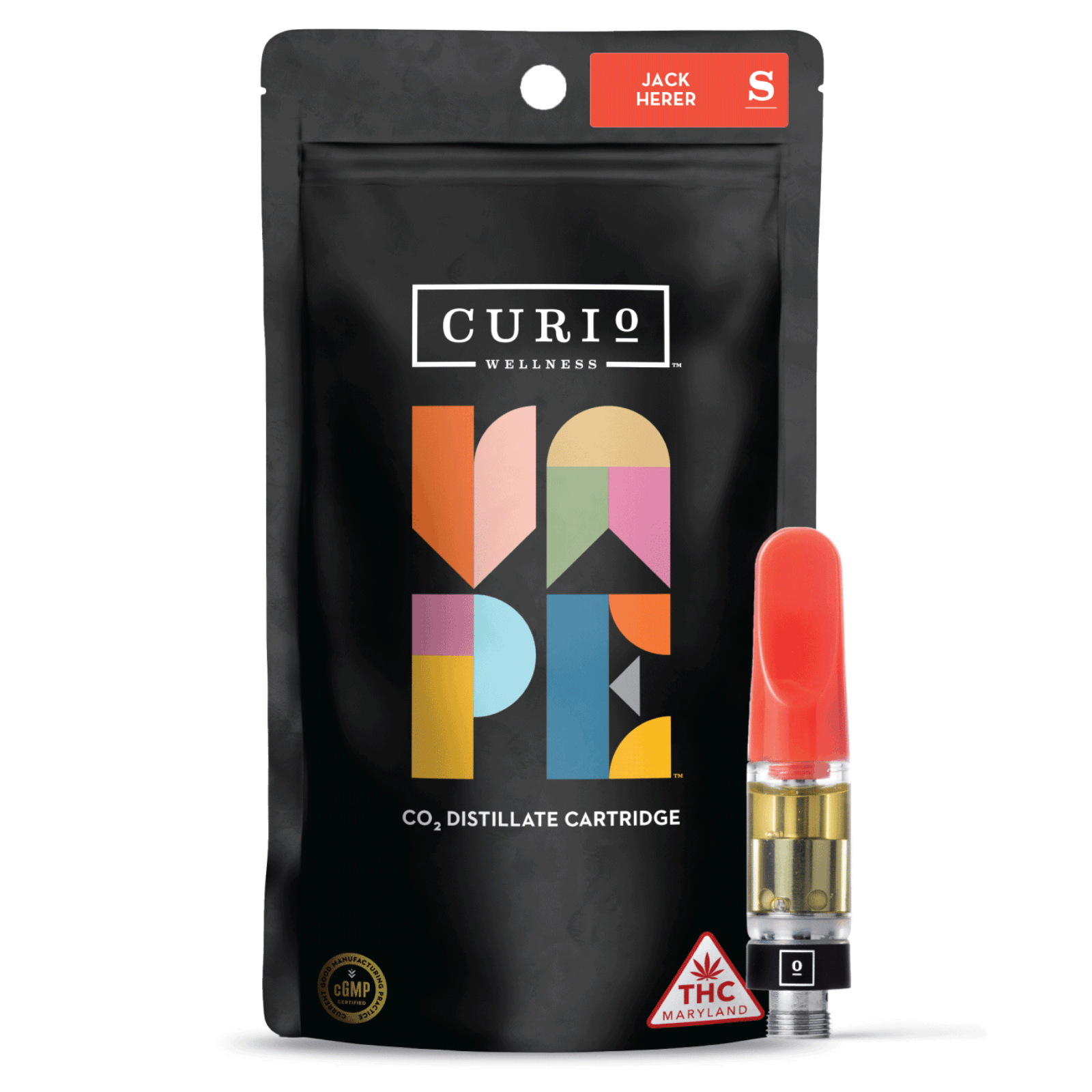 【Sativa】 Jack Herer 1ml CBD 05 THCA Vape Cart 1mL (S) Jack Herer Live Resin - RESTART​ CBD