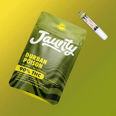 Jaunty - 1g Cart - Durban Poison - CARTRIDGES by Jaunty at King of Budz