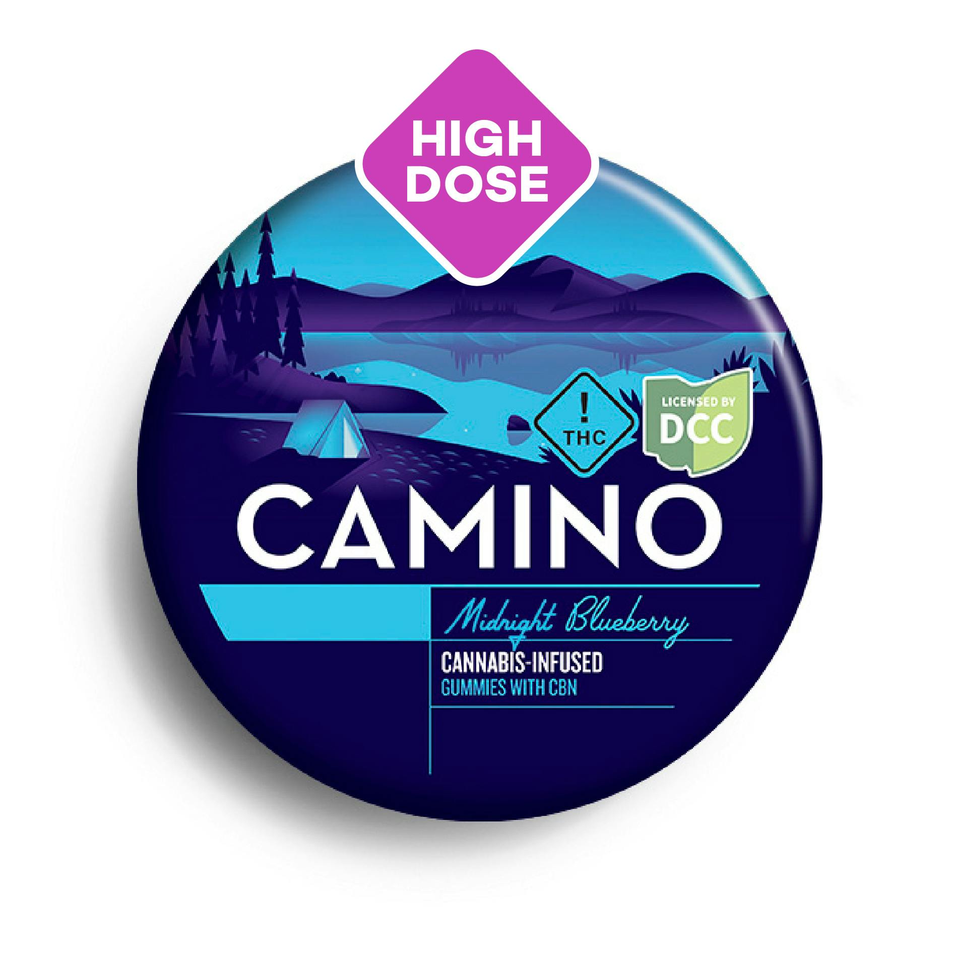 Kiva - Camino Midnight Blueberry + CBN High Dose Gummies - 20ct