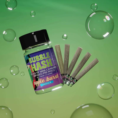 Amnesia - 5-Pack .7g Bubble Hash Infused Prerolls - Apple Burst