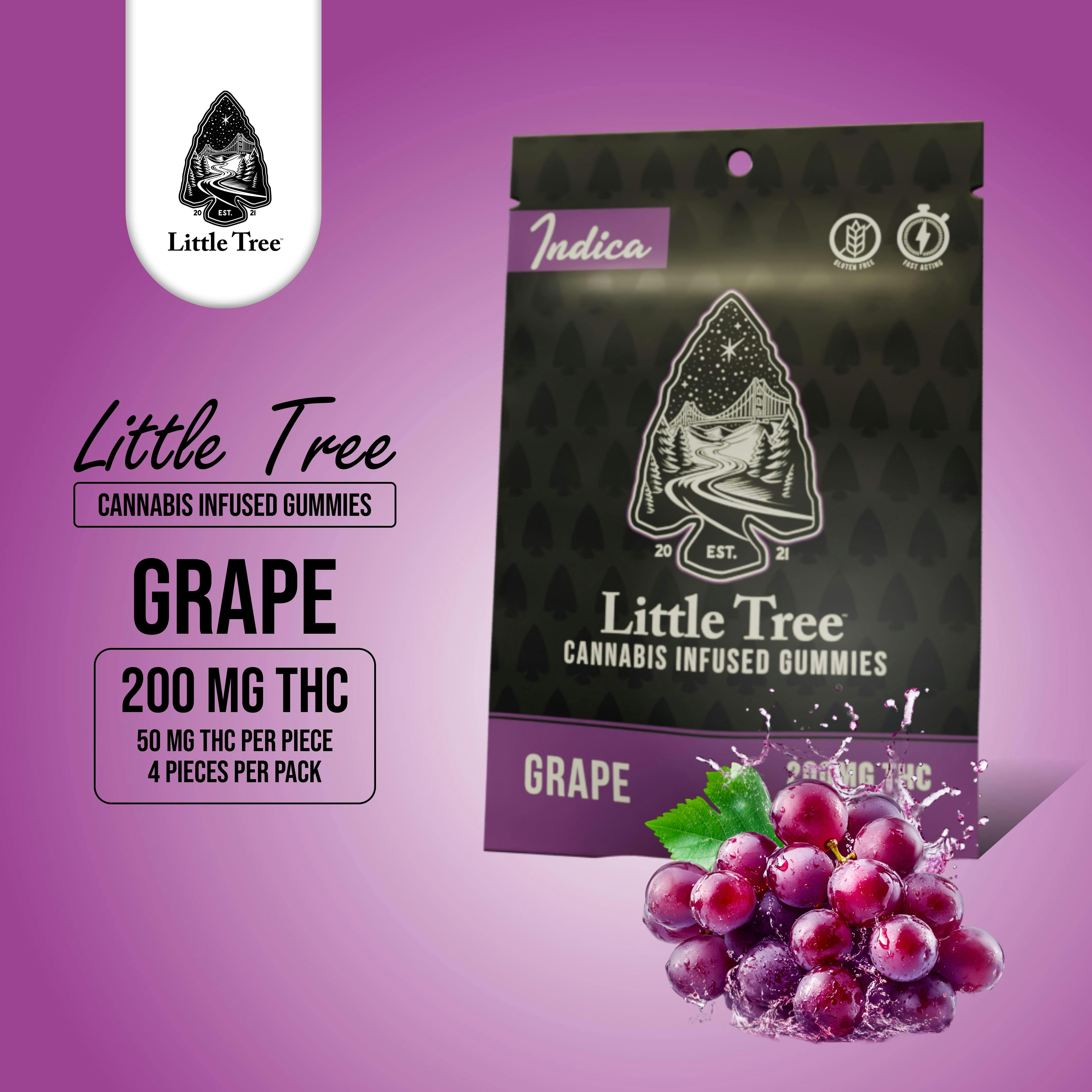 Product: Little Tree | Grape Gummies 4x50mg 200mg