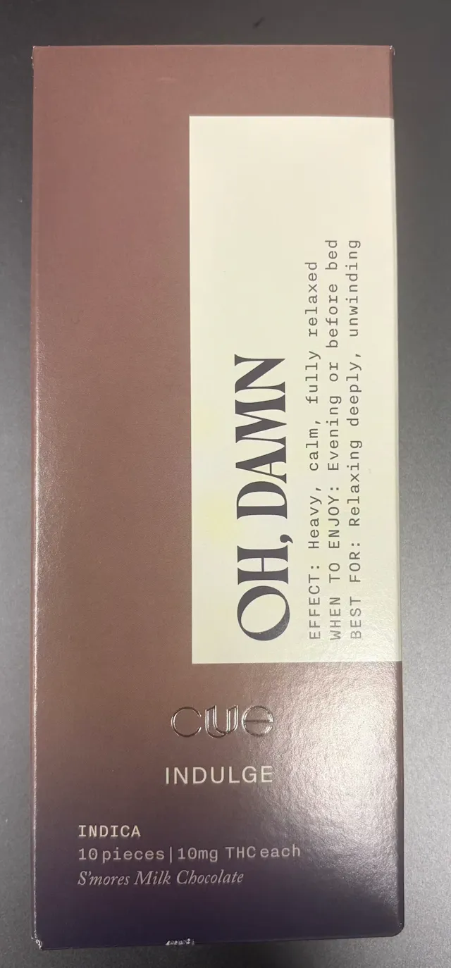 Cuue Chocolates S'Mores Milk Chocolate 10pk/100mg (indica, 2.8g)