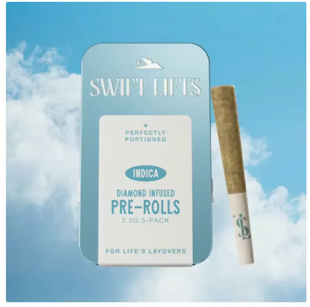 Swift Lifts Diamond Infused Pre-Roll Pack Rotten Teeth 5pk/2.5g (indica, infused pre roll packs)