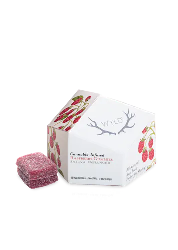 Raspberry Sativa Enhanced Gummies-1