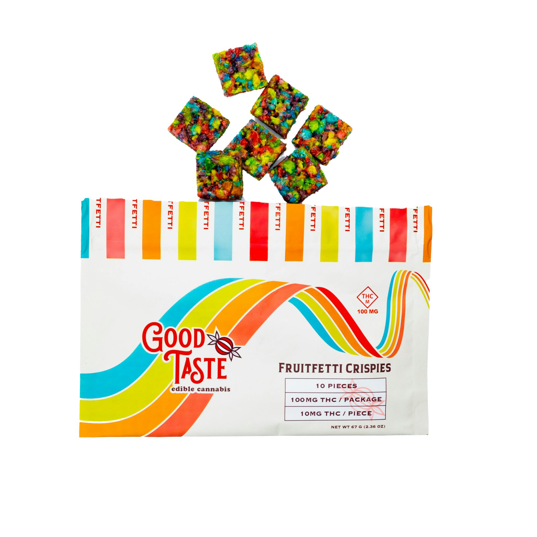 Good Taste Fruitfetti Crispy 100MG for Sale Online Sunny Daze