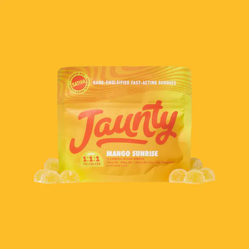Jaunty Gummies | 10:10:10 THC:CBG:CBD | Mango Sunrise (S)-active