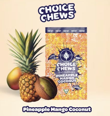 Product: Choice | Gummies - Pineapple Mango Coconut (Sativa) - 200mg