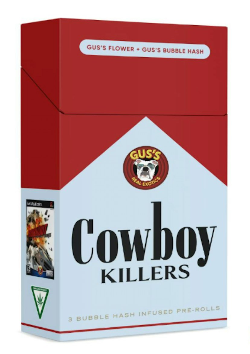 Cowboy Killers (Gus's) | 3-Pack Bubble Hash Infused Pre-rolls | Rizz