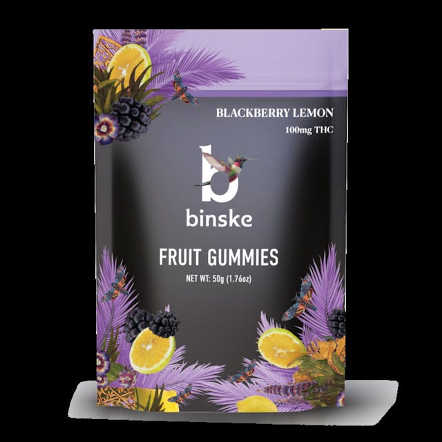 Extraordinarily flavorful, binske gummies are made with only the best natural ingredients. Infused with pure binske cannabis oil, our gummies use real fruit pectin rather than gelatin derived from animal protein, making them vegan-friendly. Now available in new mylar bags, binske gummies continue to set the highest standard. That means keeping our retail partners and our customers 100% satisfied with our products. Mylar bags give our gummies a freshness promise with less packaging waste, easy to stock and display and a longer shelf life. Enjoy a burst of fruit flavor along with a euphoric dose of cannabinoids in every bite! 100mg THC per pack 10mg THC per piece