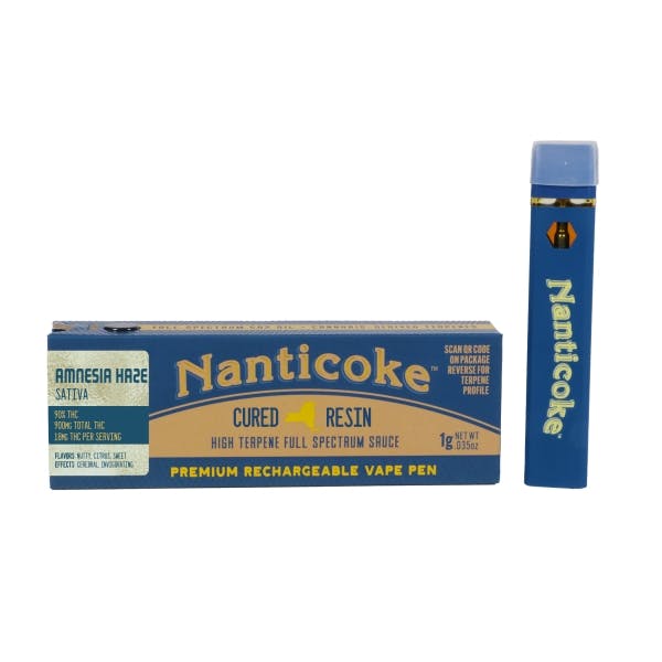 Nanticoke Cured Resin Premium Rechargeable Vape Pen 1g - Amnesia Haze (Sativa) Nanticoke