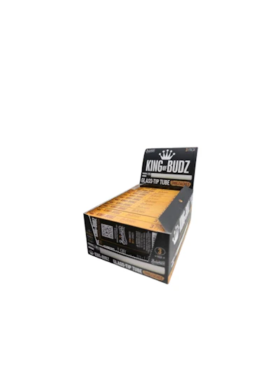 King Of Budz - 3pk Cones - King Size Unbleached 8mm Glass Tip