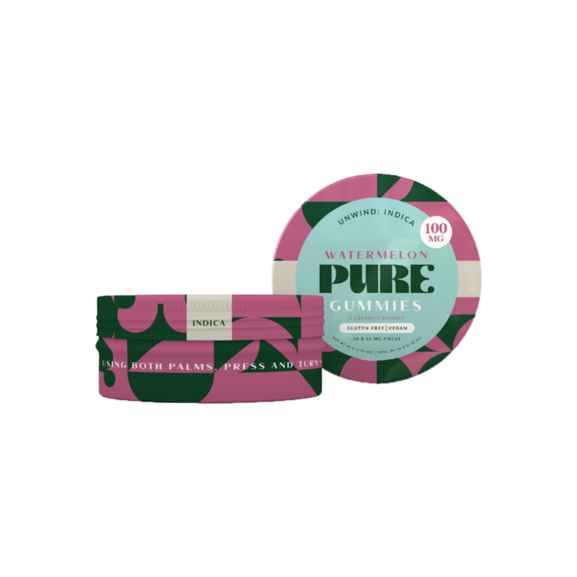 Pure Edibles: Watermelon Gummies (I) 100mg