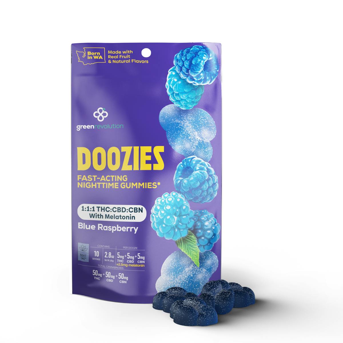 Photo of Doozies | Blue Raspberry | 1:1:1 Nighttime Gummies