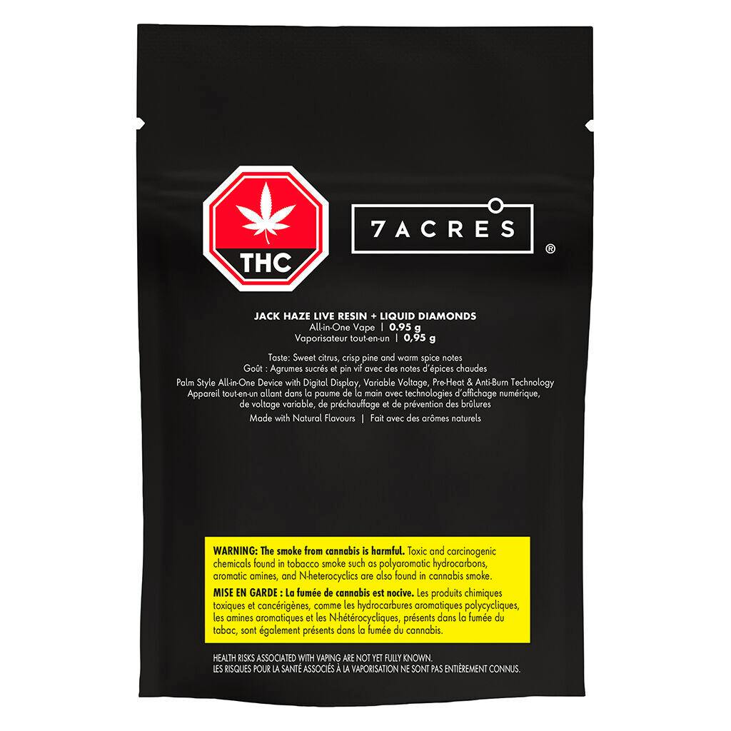 7ACRES - Jack Haze Live Resin + Liquid Diamonds AIO - 0.95g