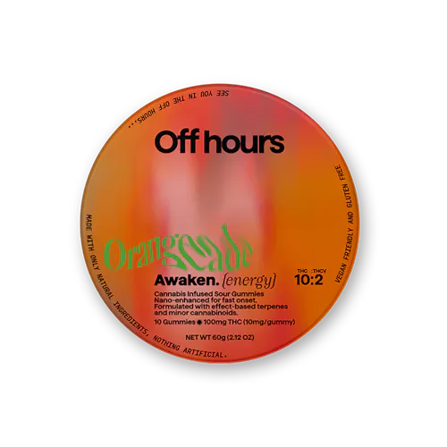 Off Hours Gummies ‘Awaken’ | 10:2 THC:THCv | Orangeade [H]-active