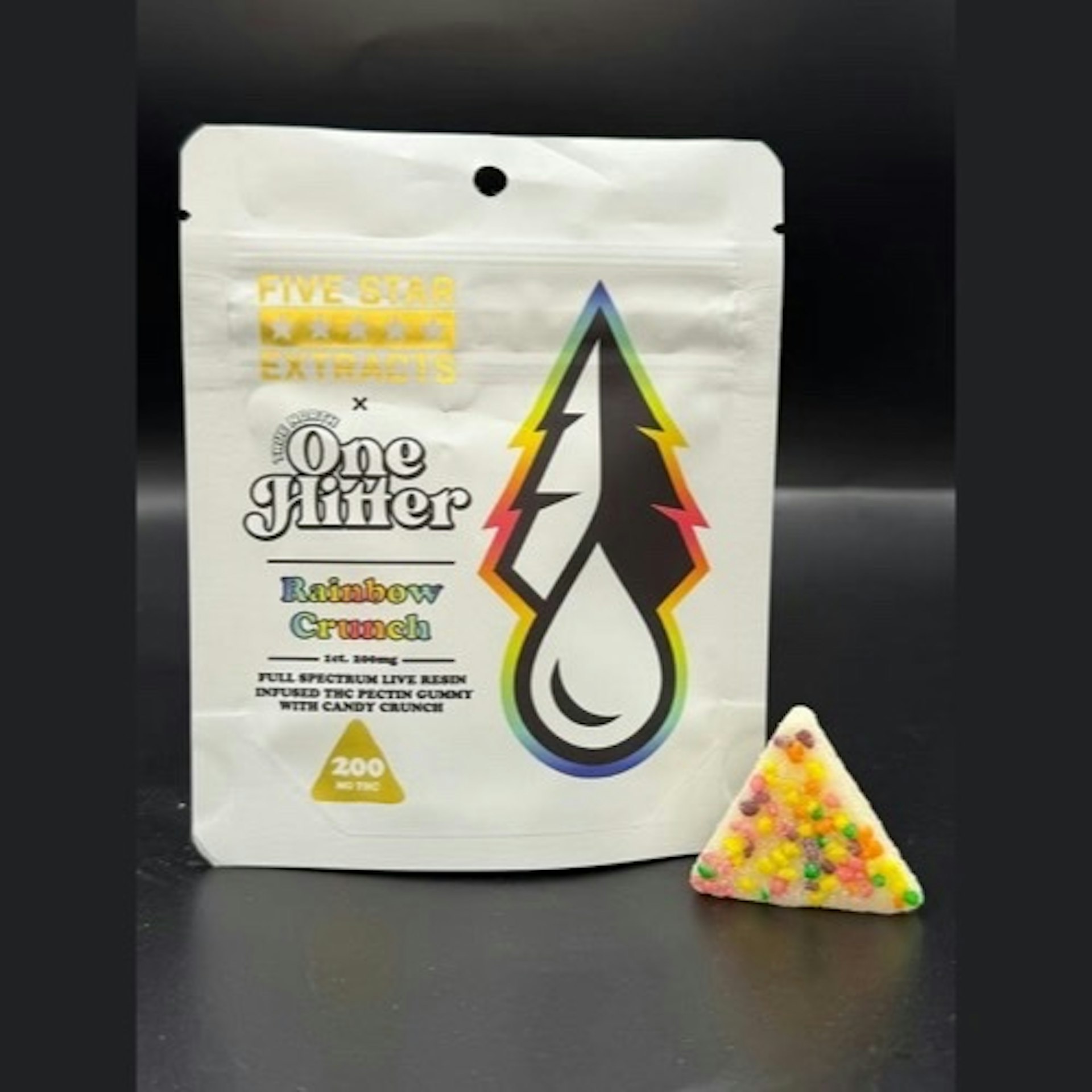 True North: One Hitter - Rainbow Crunch Live Resin 200mg Single Gummy