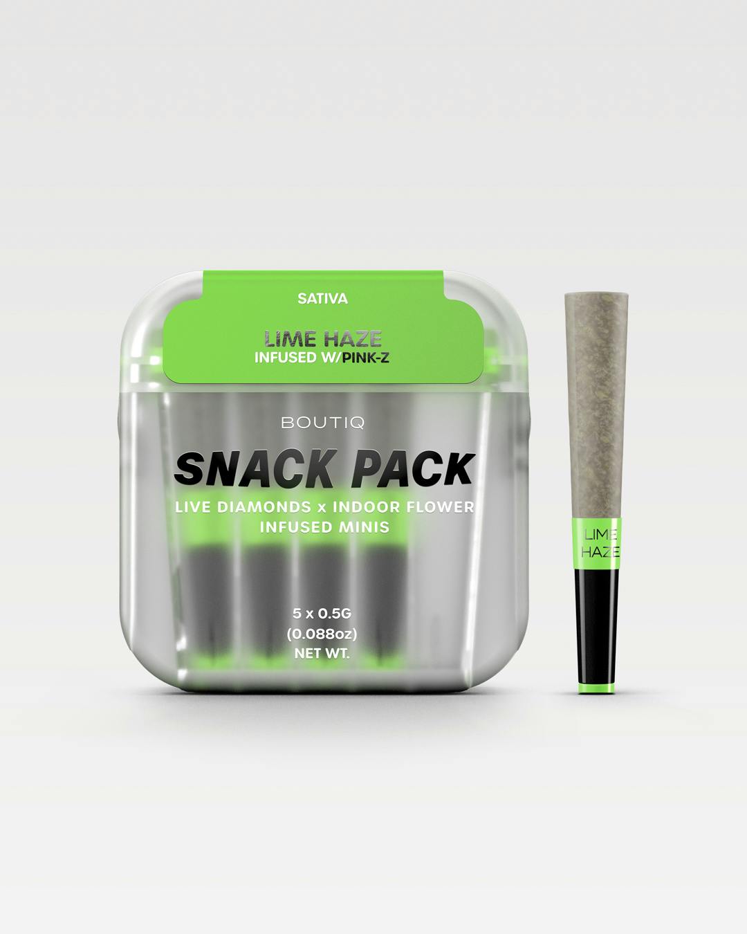Boutiq 2.5g Infused Pre-Roll 5pk - Lime Haze x Pink Z