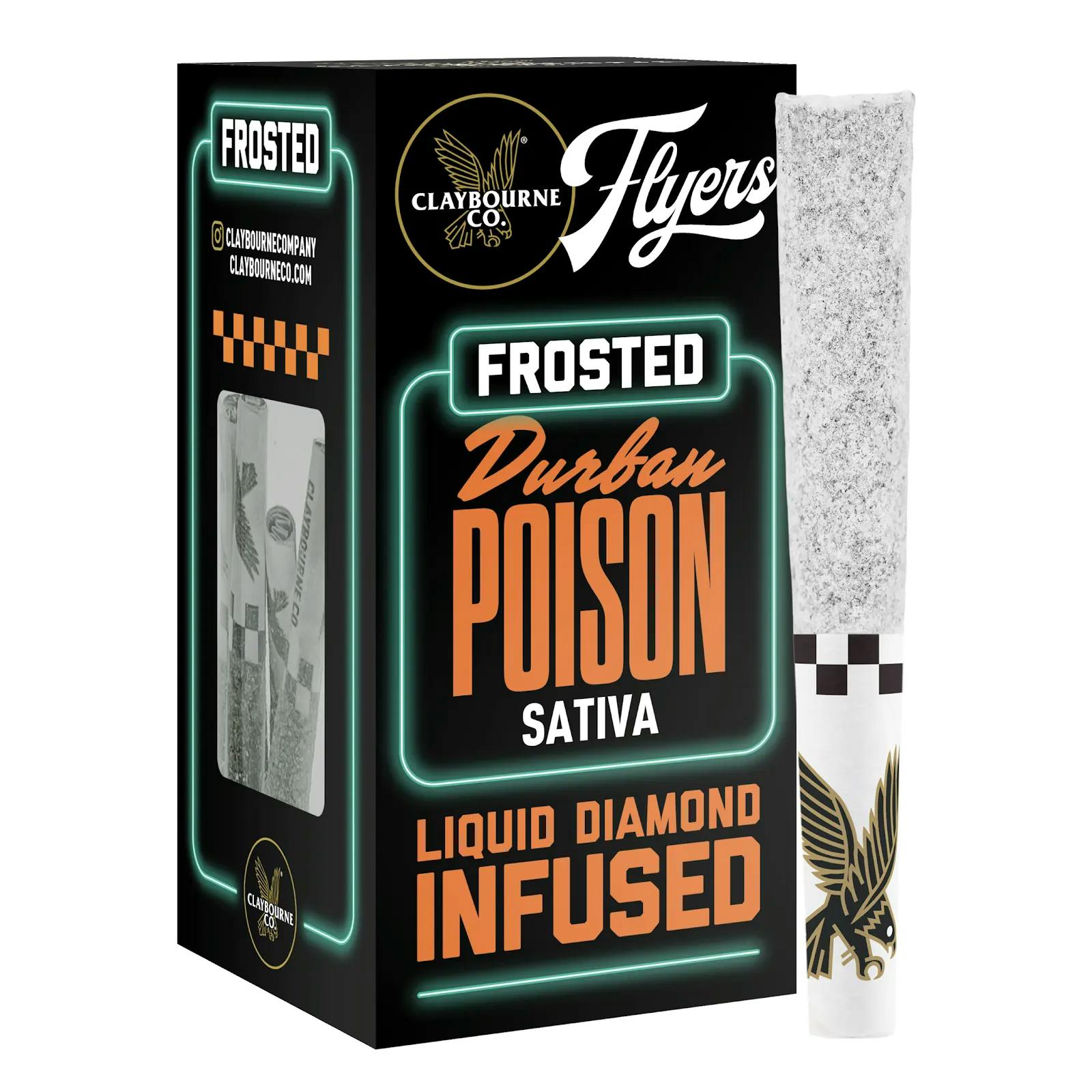 Claybourne | Durban Poison | Flyers Infused Pre-Rolls 5pk