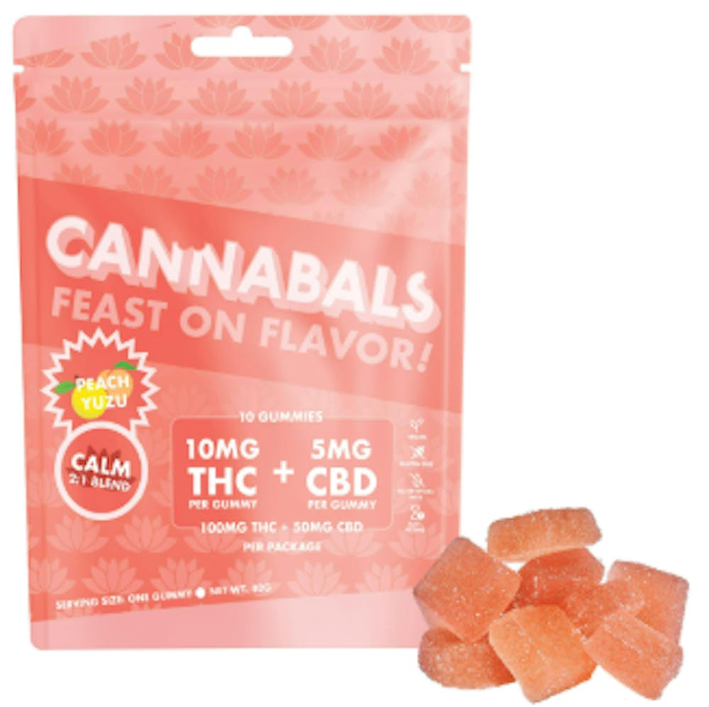 Product Mood State Gummies | Peach Yuzu (Calm) (I) | 10mg THC/ 5mg CBD | Cannabals