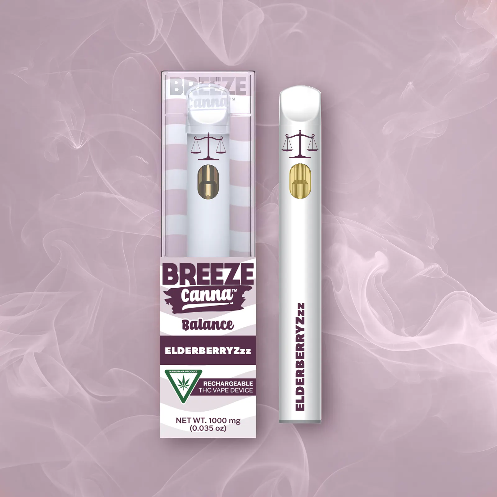 Breeze | Vape | Disposable Distillate | ElderberryZzz | 1g at