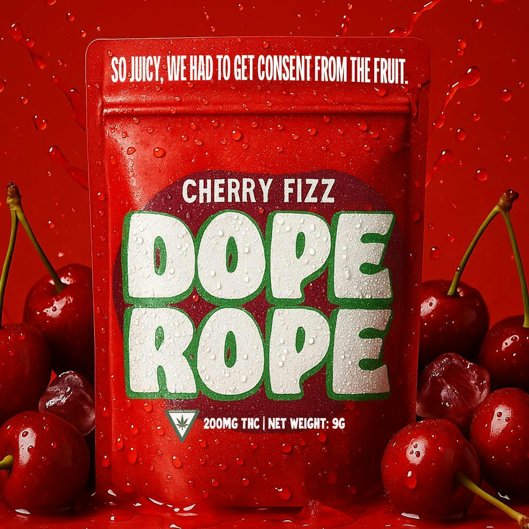 Gummy Demarco DOPE ROPE | Cherry Fizz | 200MG | Premium Gummy Rope