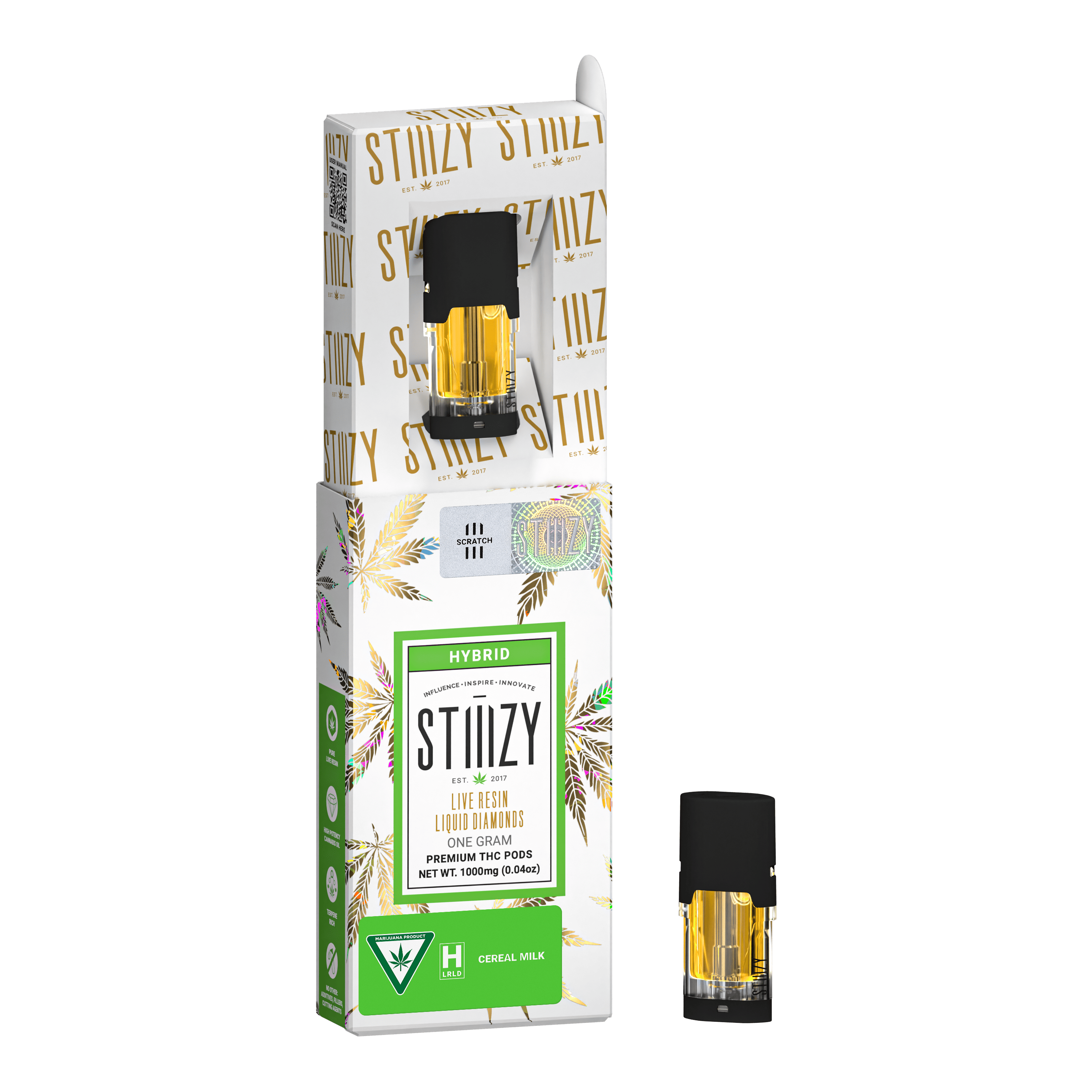 Stiiizy - 1g LQD Cartridge - Cereal Milk