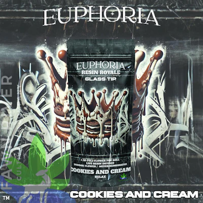 Euphoria - 1.3g Live Resin Infused Preroll - Cookies and Cream