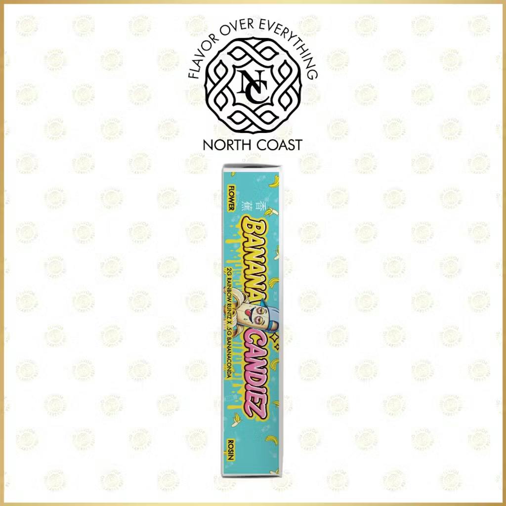 North Coast x Adams Family - 2.5g Rice Paper Donut Tier 2 - Banana Candiez