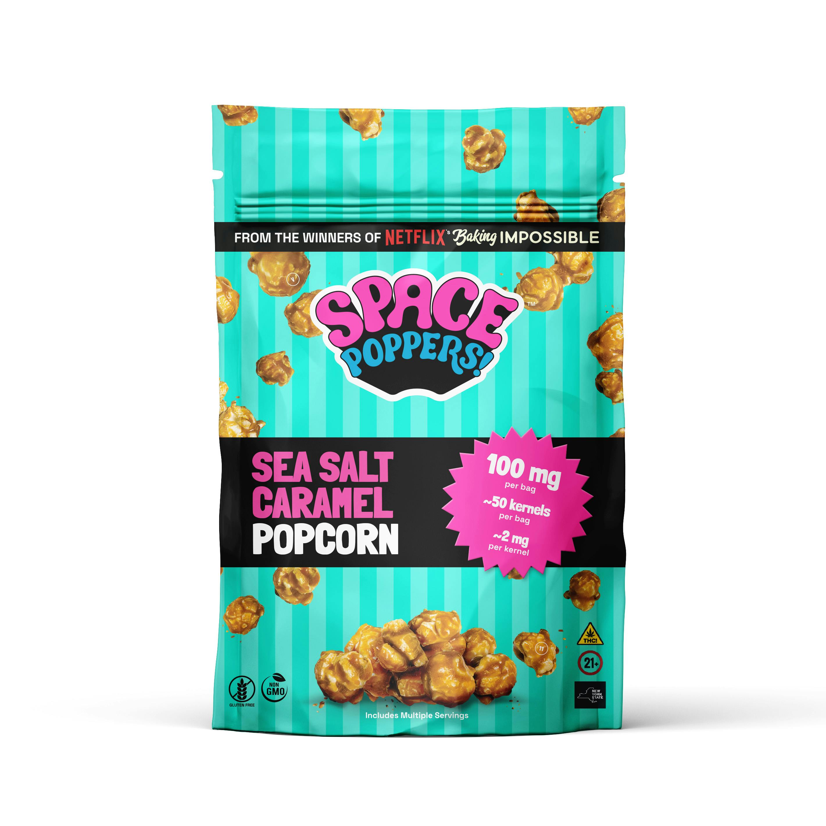 Space Poppers | Sea Salt Caramel Popcorn | 100mg