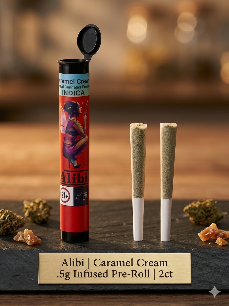 Product Alibi | Caramel Cream | .5g Infused Pre-Roll | 2ct