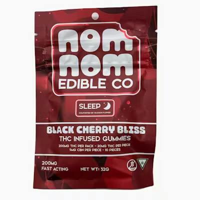 Black Cherry - Bliss 200MG by Nom Nom Edible Co. – Edibles at Gatsby Cannabis